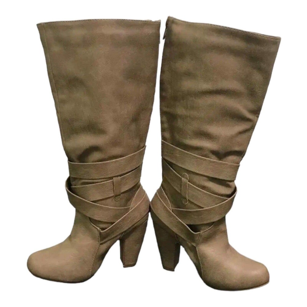 Madden Girl Sargentt Knee High Fashion Boots Gray US 5.5